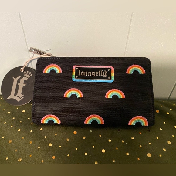 Loungefly Accessories - NWT Loungefly Wallet Rainbows Black